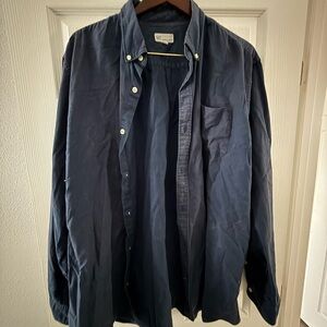 GAP Men's Casual Button Down Shirt - Navy Blue